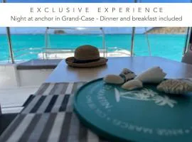 Unusual night in catamaran with dinner