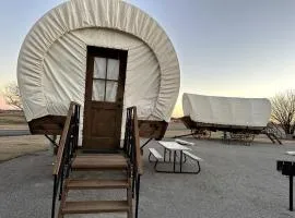 Gorgeous Nature Getaways in this Wonderful Covered Wagon Rental for 4 in Moore, Oklahoma
