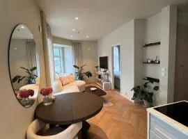 Strøken og ærverdig bygårdsleilighet ved Bergen Domkirke