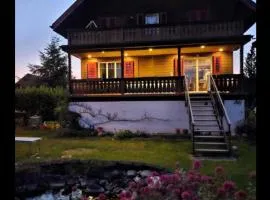 Holzchalet mit Garten