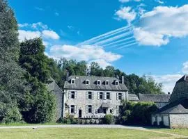 Castle in Ferrières with Pond Garden