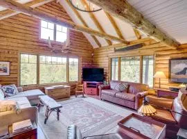 Cozy Log Cabin Near Mt Snow Views, Modern Comfort