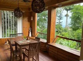 Lovely 1-bedroom wooden cabin in garden