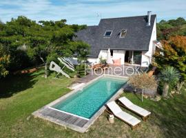 Villa avec piscine - calme absolu 5 min des plages，位于埃尔德旺的酒店