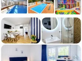 Apartament 12B Niebieskie Apartamenty z basenem krytym, odkrytym, salą zabaw, animacjami