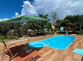 Chalés Pouso da Coruja - Vista para piscina