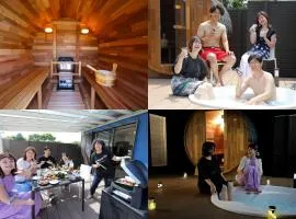 サウナとホットジャグジー 屋根付きBBQテラス 最大8名 駐車場2台 HOTEL DREAM MUSIC Minami-Kujūkuri
