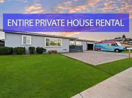 Entire Private Home with 4 Bedrooms 2 Bathrooms, Hot Tub, King Bed, 80 TV, Gated Yard, Ranch Style, Available Now