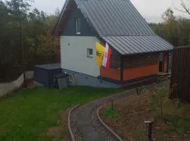 Dom na zboczu Kistowo z Balią, Sauną i basenem letnim