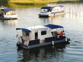 Houseboat on the Peene in Demmin，位于Verchen的酒店