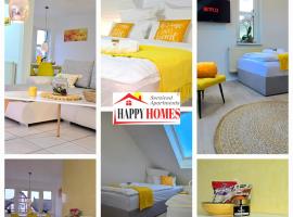 HAPPY HOMES YELLOW - Dein stylisches Design-Apartment - WLAN - Netflix - PS5 - P，位于Nidda的酒店