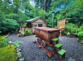 The Miners Log Cabin，位于Blaina的木屋