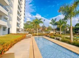 Agradable y confortable apto vacacional en Santa Fé de Antioquia-Colombia dentro de condominio con piscina, tobogán, zonas recreativas, jardines y espectacular vista