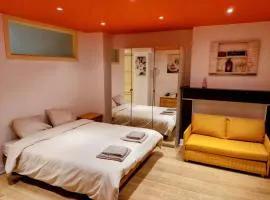 Modern half-basement 1BR near Montgomery & VUB