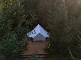 Cute Bell Tent in Carson for Columbia Gorge Glamping in Washington