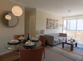 Depto en condo, 2D 1B, aire estacionamiento, full