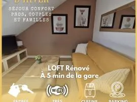 Loft Moderne et Rénové - Idéal Pros & Familles - 1 à 4 pers - Wifi - 5 min de la Gare