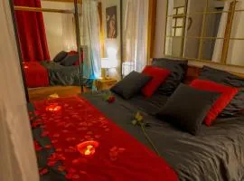 Suite romantique La Maison de Flora SPA intérieur, jardin et lit King size