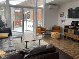 Spa privé et billard pret de la montagne de ski Stoneham 12 personnes，位于斯托纳姆的酒店