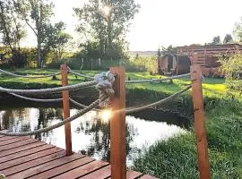 Zielona Ostoja- Czyżów Szlachecki-domki, sauna, jacuzzi, staw, altana grillowa, natura