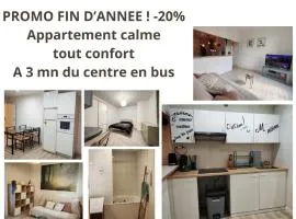 Appart chartreux baignoire massante ,à 3 minutes du centre en bus! 2 étoiles Atout France
