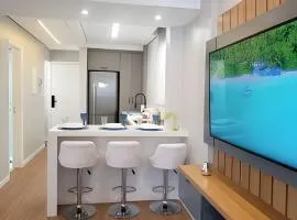 Lindo e Moderno na praia do Gonzaga c/ar