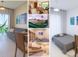 Flats Mar'Bella 100M Praia, Conforto e Espa&ccedil;o para FAM&Iacute;LIA/ Cozinha Equipada, Varanda Privativa e ESTACIONAMNETO，位于马拉戈日的宠物友好酒店