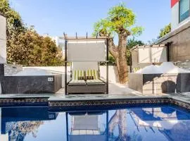 Lujoso y amplio Loft con alberca y amplia cama para alberca, Cuernavaca somos los únicos en ofrecerte 2 jacuzzis premium con agua caliente y sistema de hidromasaje tipo spa, agua de alberca a temperatura ambiente, terraza panorámica con asador de carbon