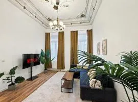 Stuck-Denkmal-Apartment zentral in Krefeld mit hohen Decken