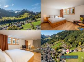 Mountain View Studio Adelboden Next to Gondola & Spa，位于阿德尔博登的酒店