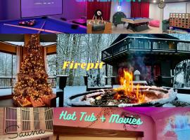 Zen Spa Oasis Retreat Sauna/Hotub/Firepit/Fun/Gameroom，位于Blakeslee的酒店