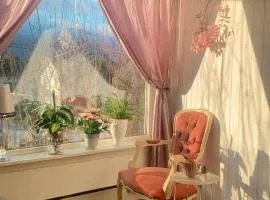 Unique pink apartment in the middle of Voss