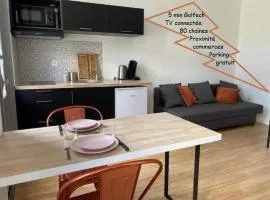 V2 Studio avec balcon, plein centre - 5 min Golfech