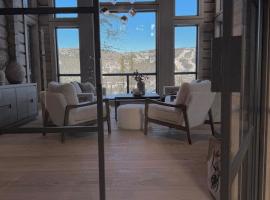 New exclusive cabin - panoramic view with ski in-out, Kvitfjell Varden，位于灵厄比的酒店