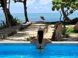 Piscine rien que pour vous, propriété entière face au lagon, les pieds dans l 'eau, cuisine équipée & wifi Le Boraha Beach Lodge 90 m2