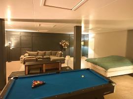 Studio with Pool Table and Optional Sauna & Hot Tub，位于Zwaanshoek的酒店