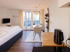 Surfers Studio near Interlaken, at lake with pool