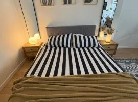 Boho Studio Downtown Rogers Views Heated Parking