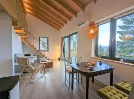 Vacation home with a view of nature, home theater, fireplace