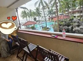 Apartemen marbella anyer tower Nakula lt 2 type DELUXE 1 KAMAR TIDUR utama 1 kamar anak view kolam renang & laut