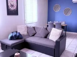 T2 fonctionnel 5 pers, jardin, parking, accès A12