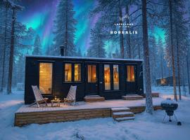 Lapland Landscape Cabin with Nature View, Sauna, Fireplace & Kitchen, Ylläs, Äkäslompolo, Borealis Village，位于阿卡斯洛姆波罗的酒店