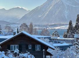 Lake and Mountain View Villa with Whirlpool and Free Parking in Huenibach，位于图恩的酒店