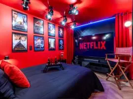 Studio Cinema Prive TV 85 pouces - Wifi - Clim - Gare 2 minutes