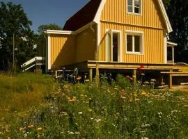 Classic Swedish Wooden House Near Sea And Forest