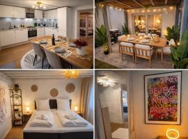 Gartenwohnung-Terrasse-3 Schlafzimmer-85ZollTV-Arcade，位于施瓦巴赫的酒店