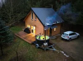 Domek w lesie nad stawem Sauna Balia Podlasie