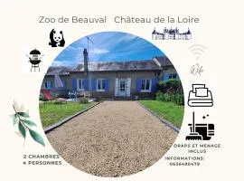 Gîte Au Gré du Canal ZOO Beauval 4 personnes parking