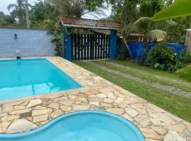 Chácara a 450mt da Praia Boracéia piscina infantil e outra adulto