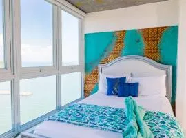 Ocean view condo with pool & fits 3